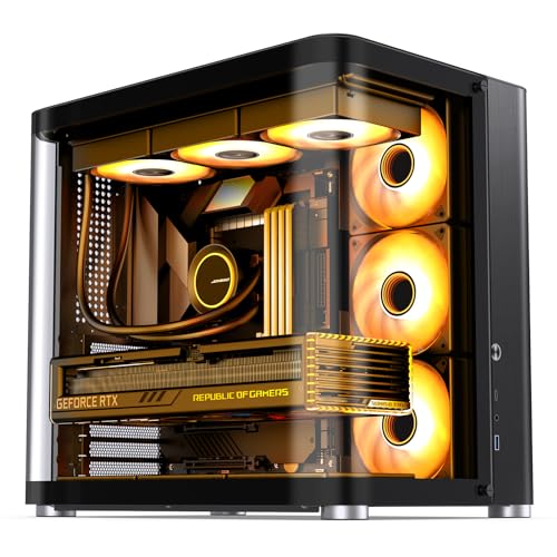 PCケース2面ガラス ATX darkFlash、自身初となるシームレスな2面ガラスパネルのMicroATX